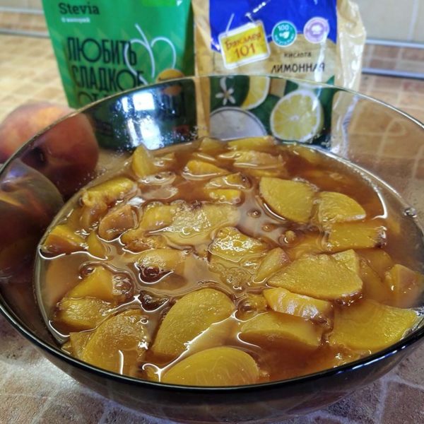 Вкусное варенье из персиков без сахара с подсластителем